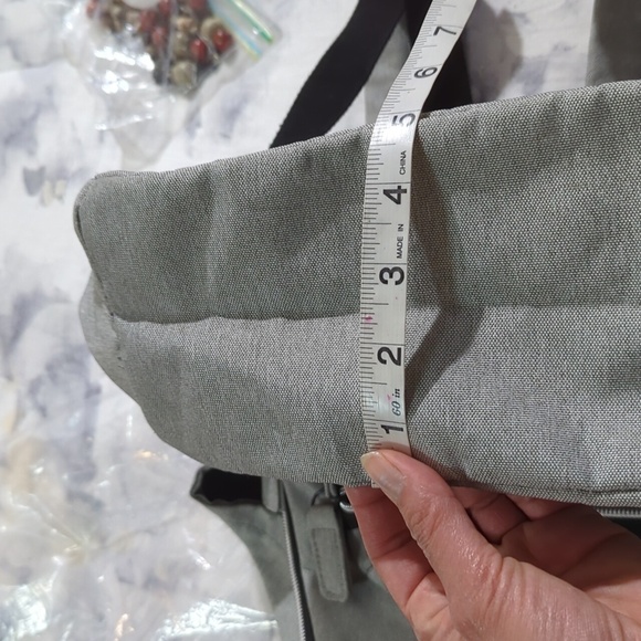 Grey zip-up backpack school bag - Picture 11 of 11